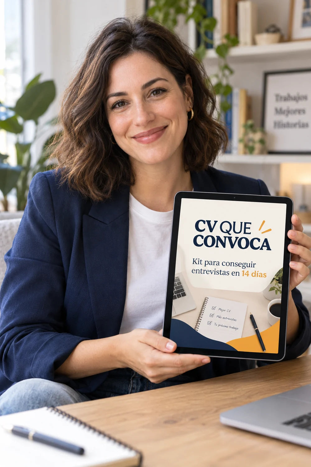 Camila mostrando CV Que Convoca